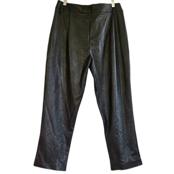 Commando Faux Leather Trousers Cropped Size L NEW High Rise Straight Leg Cropped - Picture 7 of 12
